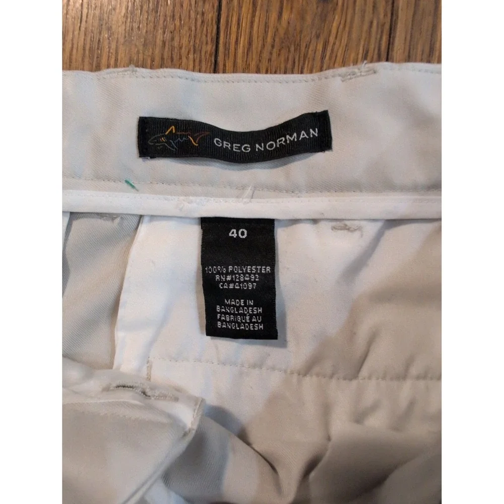 Greg Norman Mens Khaki Beige Performance Chino‎ Golf Bermuda Shorts Size 40